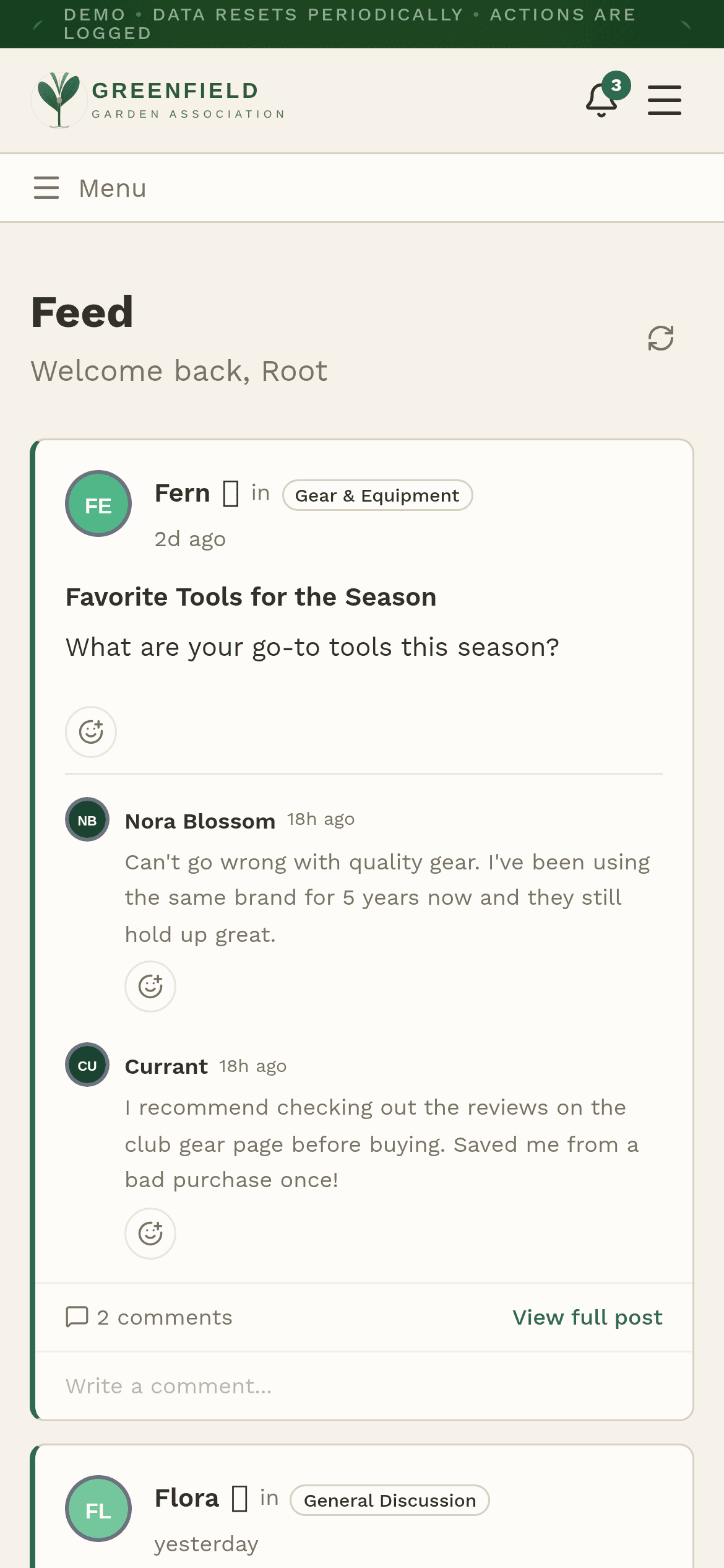 fellos feed on mobile